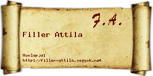 Filler Attila névjegykártya